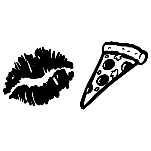 💋🍕 Emoji Domain black and white Symbola rendering